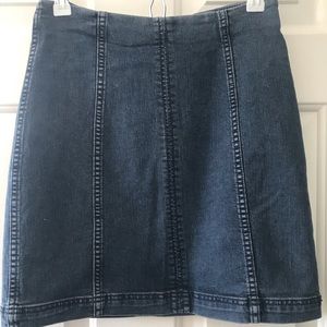 Free People Denim Skirt - Size 2 - medium wash with seam detail